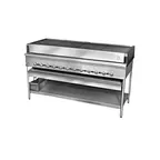 image of Jade JCB-72 72" Floor Model Gas Chicken Broiler w/ (12) Burners, 180.000 BTU