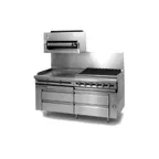 image of Jade JMRH-36B 36" Gas Heavy Duty Range w/ 36" Full Charbroiler, Modular & Open Legs Base, 90.000 BTU