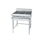image of Jade JMRH-6 36" Gas Heavy Duty Range w/ (6) Open Burners, Modular & Open Legs Base. 210.000 BTU