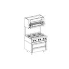 image of Jade JRLH-02R-B-36 36" 2 Drawers Freezer Chef Base, (4) 12" x 20" Pan Capacity, Remote