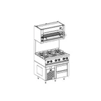 image of Jade JRLH-02S-B-36 36" 2 Drawers Freezer Chef Base, (2) 12" x 20" Pan Capacity