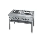 image of Jade JSP-224 36" Gas Stock Pot Range w/ (2) Three Ring Burners, Side to Side Design, Manual Controls, 200.000 BTU