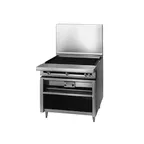 image of Jade JTKC-60-RAD  60" Gas Heavy Duty Range, 60" Full Smoke Charbroiler w/ Radiant Burners, (1) Cabinet Base, 160.000 BTU