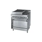 image of Jade JTRH-24B-2-36 36" Gas Heavy Duty Range w/ (2) Open Burners, 24" Charbroiler, Standard Oven, 165.000 BTU