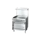 image of Jade JTRH-36G-36 36" Gas Heavy Duty Range, 36" Full Griddle w/ Manual Controls, Standard Oven, 140.000 BTU