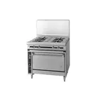 image of Jade JTRH-4-30C 30"Gas Heavy Duty Range w/ (4) Open Burners, Space Saver Convection Oven, 170.000 BTU