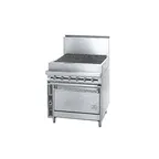 image of Jade JTRH-60B 60" Gas Heavy Duty Range w/ 60" Full Charbroiler, Cabinet Base, 150.000 BTU