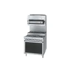 image of Jade JTRHE-3-3 36" Gas Heavy Duty Range, (6) Open Burners w/ (3) Step Up, Cabinet Base, 180.000 BTU
