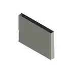 image of Jade R-12 12" x 24" Stainless Steel Titan Backguard Flue Riser without Shelves