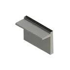image of Jade S-24-BIST 24" x 24" Stainless Steel Bistro Backguard Flue Riser with Single Solid Shelf