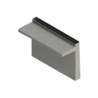 image of Jade S-60 60" x 24" Stainless Steel Titan Backguard Flue Riser with Single Solid Shelf
