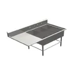 image of John Boos 3PB1431-1D18L 64" Three Compartment Sink, 14"W x 31"L Bowl With Left-Hand Drainboard