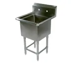 image of John Boos 41PB20 25" One Compartment Sink, 20"W x 20"L Bowl Without Drainboards