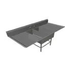 image of John Boos 42PB14314-2D24 79" Two Compartment Sink, 14"W x 31"L Bowl With 2 Drainboards