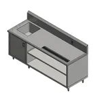 image of John Boos 4CB4R10-30144-L Beverage Table, Cabinet Base with Open Front