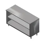 image of John Boos 4CO4-2472-1S 72" Cabinet Base Open Front Work Table