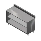 image of John Boos 4CO4R5-2472-1S 72" Cabinet Base Open Front Work Table