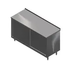 image of John Boos 4CS6R1.5-3660 60" Customizable Work Table with Sliding Door Cabinet Base / Upturn 