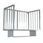 image of John Boos ALMBR-8W-X Aluminum Wall Mounted Meat Boat Rack - 96" x 20"