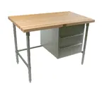 image of John Boos BTNS01 Work Table, 48"W X 30"D X 35-1/4"H Overall Size