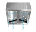image of John Boos C2HB-42-2-X Condensate Hood, Ventless Box Type w/ Full Gutter, Hanging Brackets