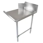 image of John Boos CDT6-S60SBK-R 60" Clean Straight Dishtable w/ Right Table, 10" Backsplash, Steel Legs