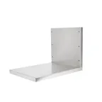 image of John Boos CGS-MS2026-X 20" Wall-Mounted Microwave Shelf, 14/300 Stainless Steel, 26-9/16"H x 26-9/16"D