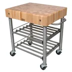 image of John Boos CUCD15WC Cucina D'Amico Wine Cart, 30"W X 24"D X 35-1/2"H Overall Size