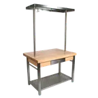 image of John Boos CUCG20C-PRG48 Wood Top Work Table