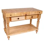 image of John Boos CUCR04-SHF Cucina Rustica Butcher Block