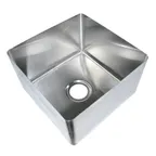 image of John Boos CUT1818124 Weld-In Undermount Sink, 1-Compartment