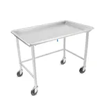 image of John Boos DST6-3049SBW-C 48" Dishtable Sorting Table w/ 2-1/4" Raised Edge, 5" Casters