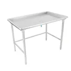 image of John Boos DST6-3049SBW-X 48" Dishtable Sorting Table w/ 2-1/4" Raised Edge, Steel Legs & Bracing