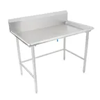 image of John Boos DST6R10-3037SBW 36" Dishtable Sorting Table w/ 2-1/4" Rolled Edge, 10" Backsplash