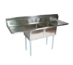 image of John Boos E2S8-24-14T24 96" Two Compartment Sink, 24"W x 24"L Bowl With 2 Drainboards