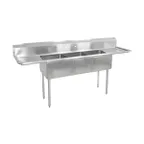 image of John Boos E3S8-18-12T18 90" Three Compartment Sink, 18"W x 18"L Bowl With 2 Drainboards
