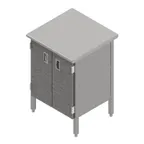 image of John Boos EBHS6-2460 60" Cabinet Base Hinged Doors Work Table, Flat Top / 16 Gauge Top