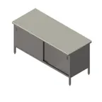 image of John Boos EBSP3-30132 Work Table, Cabinet Base with Sliding Doors, 132"W X 30"D