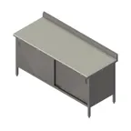 image of John Boos EBSP3R5-3036 Work Table, Cabinet Base with Sliding Doors, 36"W X 30"D