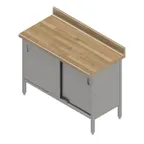 image of John Boos EBSW7R4-2460 Work Table, Cabinet Base with Sliding Doors