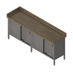 image of John Boos EBSW7R43-3084 Work Table, Cabinet Base with Sliding Doors