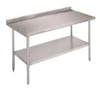 image of John Boos FBLGR5-4824-X 48" Open Base Work Table with Undershelf, 5" Backsplash / Flyer