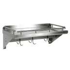 image of John Boos GRWS24-UB Cucina Mensola Grande Stainless Steel Wall-Mount Shelf - 24"W X 12"D