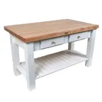 image of John Boos GRZ6036 Grazzi Butcher Block Table, 60"W X 36"D X 35"H Overall Size