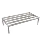 image of John Boos JB03 Tubular Stainless Steel Dunnage Rack w/ 1-Tier and Vented - 59"W x 20"D x 12"H