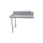 image of John Boos JDTC-20-24L-X 24" Clean Straight Dishtable w/ Left Table, 10" Backsplash, Steel Legs