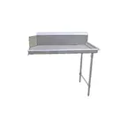 image of John Boos JDTC-20-24R-X 24" Clean Straight Dishtable w/ Right Table, 10" Backsplash, Steel Legs