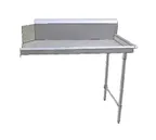 image of John Boos JDTC-20-60R-X 60" Clean Straight Dishtable w/ Right Table, 10" Backsplash, Steel Legs