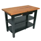 image of John Boos OC6025-S Oak Table, 60"W X 25"D X 34-3/4"H Overall Size