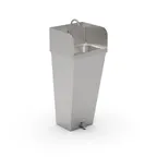 image of John Boos PBHS-F-1410-FV1-T-SSLR 14" Pedestal Mounted Hand Sink without Faucet / with Foot Valve - 18 g